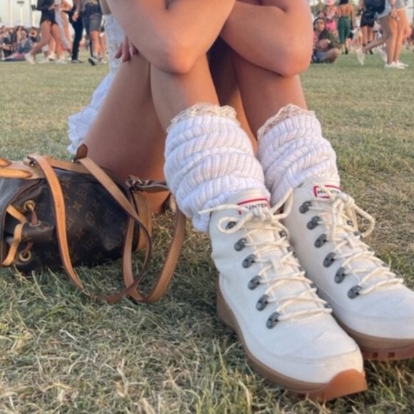 NWOT Hunter Desert Canvas Commando Boots, Off-White, Women's Size 11 - Picture 12 of 12